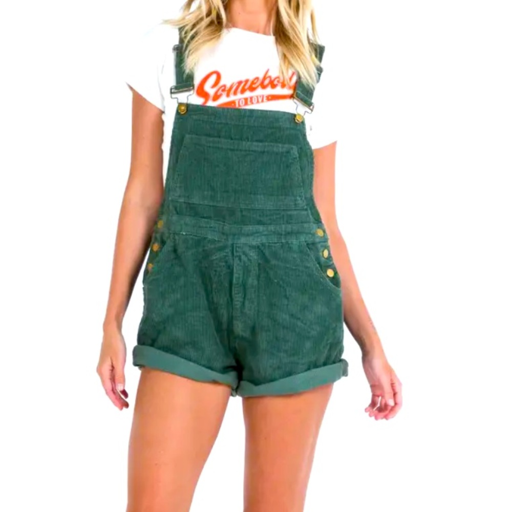 Princess Polly | Green Corduroy Overalls for Women